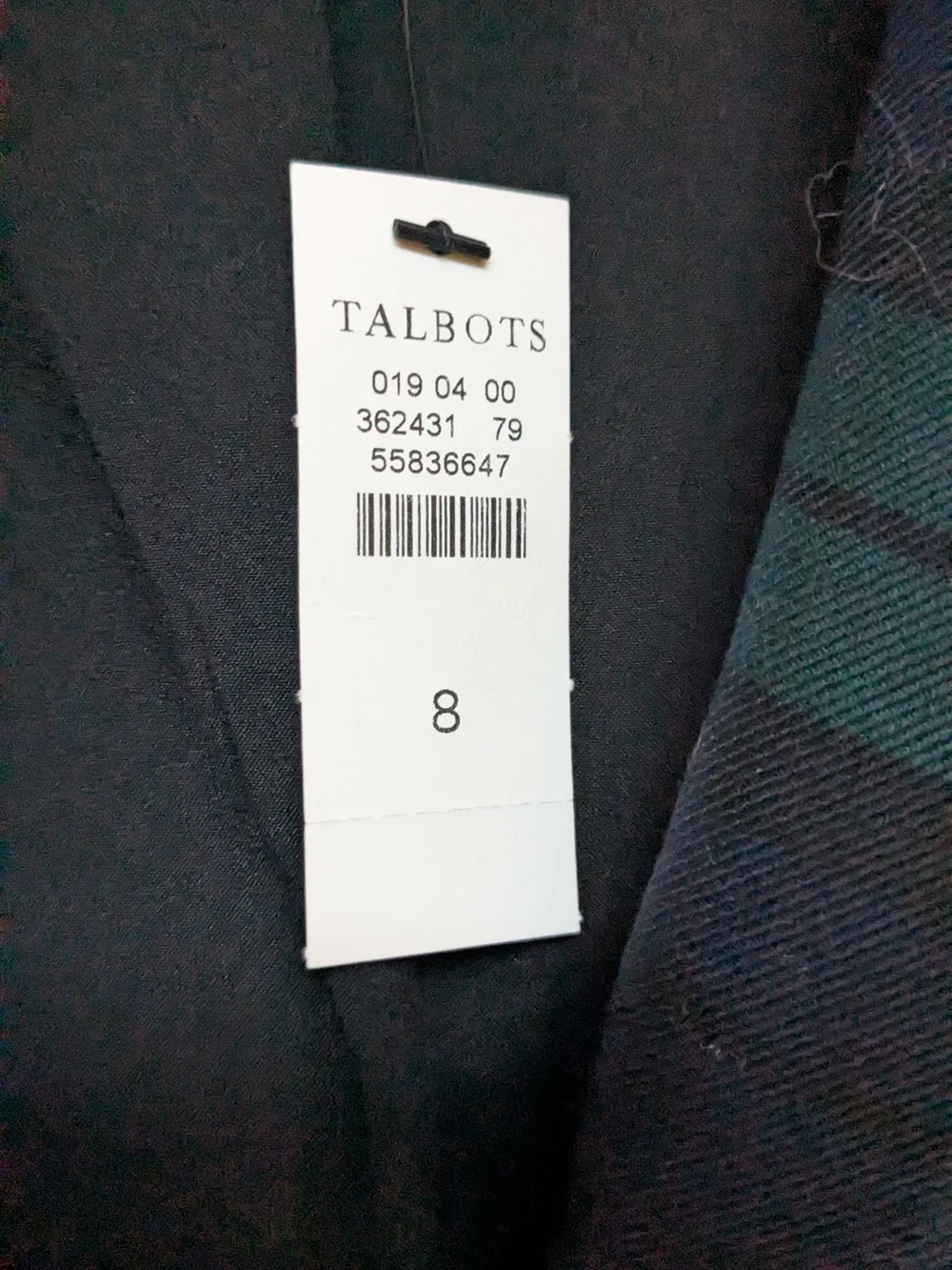 Talbots Black and Green Plaid Women's Blazer